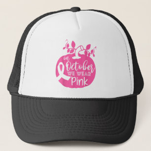 Im Oktober tragen wir die Pink Breast Cancer Pumpk Truckerkappe