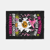 Im Oktober tragen wir die rosa Hexenwelse Ghost Pu Fleecedecke (Vorderseite (Horizontal))
