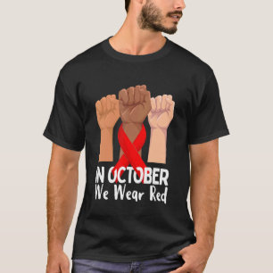 Im Oktober tragen wir die Rote Schleife Woche 2022 T-Shirt