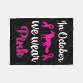 Im Oktober tragen wir ein pinkfarbenes Brustkrebsb Fleecedecke (Vorderseite (Horizontal))