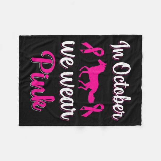 Im Oktober tragen wir ein pinkfarbenes Brustkrebsb Fleecedecke (Vorderseite (Horizontal))