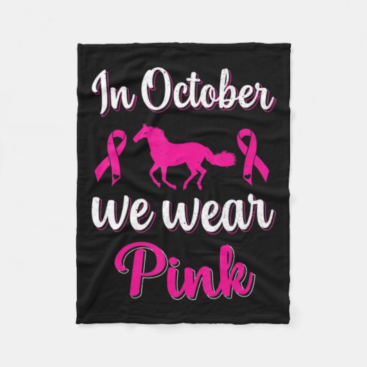 Im Oktober tragen wir ein pinkfarbenes Brustkrebsb Fleecedecke (Vorderseite)