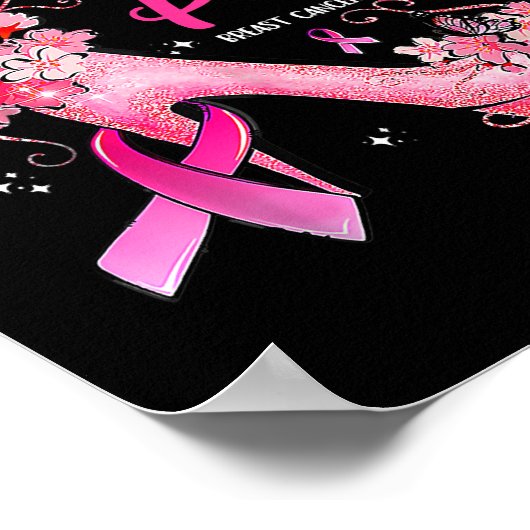 Im Oktober tragen wir ein pinkfarbenes Brustkrebsb Poster (Ecke)