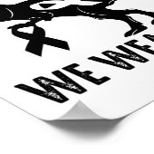 Im Oktober tragen wir ein pinkfarbenes Brustkrebsb Poster (Ecke)