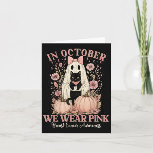 Im Oktober tragen wir ein pinkfarbenes Ghost Hallo Karte