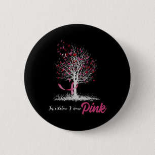 Im Oktober tragen wir ein pinkfarbenes Tree Breast Button