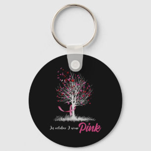 Im Oktober tragen wir ein pinkfarbenes Tree Breast Schlüsselanhänger