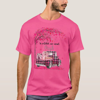 Im Oktober tragen wir eine pinkfarbene Brustkrebse T-Shirt
