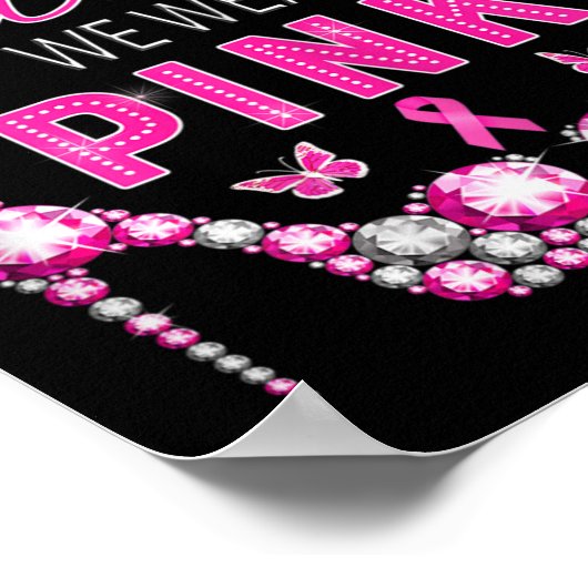 Im Oktober tragen wir eine rosa Brustkrebs-Sensibi Poster (Ecke)