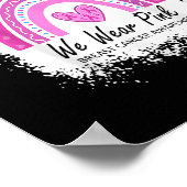 Im Oktober tragen wir eine rosa Brustkrebserkranku Poster (Ecke)