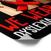 Im Oktober tragen wir eine rote Dyslexie Poster (Ecke)