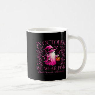 Im Oktober tragen wir einen rosa Brustkrebs-Ghost- Kaffeetasse