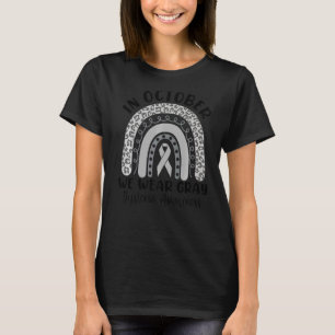 Im Oktober tragen wir graue Leopard-Regenbogendysl T-Shirt