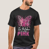 Im Oktober tragen wir K Schmetterling Brustkrebs A T-Shirt (Vorderseite)