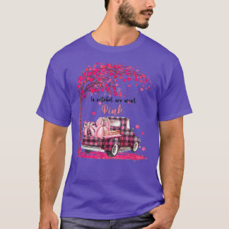 Im Oktober tragen wir Karierte Pink Ribbon-Brust T-Shirt