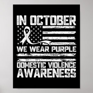 Im Oktober tragen wir Lila einheimische Gewalt Awa Poster