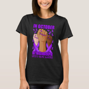 Im Oktober tragen wir Lila einheimische Gewalt Awa T-Shirt