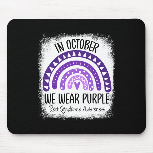 Im Oktober tragen wir Lila Rett-Syndrom-Bewusstsei Mousepad (Vorne)