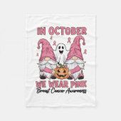 Im Oktober tragen wir NK Brustkrebs Ghost Hallowee Fleecedecke (Vorderseite)