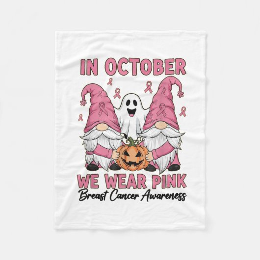 Im Oktober tragen wir NK Brustkrebs Ghost Hallowee Fleecedecke (Vorderseite)
