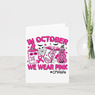 Im Oktober tragen wir Nk Cma Life Brustkrebsbewuss Karte