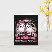 Im Oktober tragen wir Nk Geist Hexe Brustkrebs Auf Karte (Gelbe Blume)