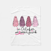 Im Oktober tragen wir Nk Ghost Boo Halloween Breas Fleecedecke (Vorderseite)