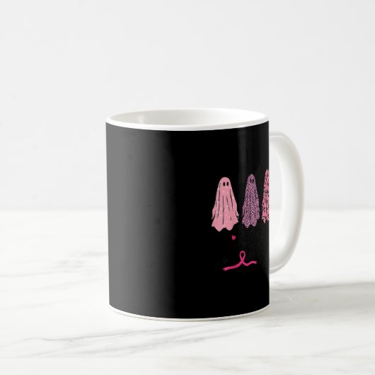 Im Oktober tragen wir Nk Ghost Boo Halloween Breas Kaffeetasse (VorderseiteRechts)