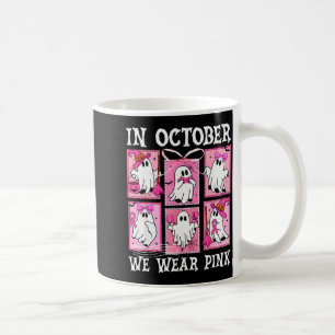 Im Oktober tragen wir Nk Ghost Brustkrebs Hallowee Kaffeetasse