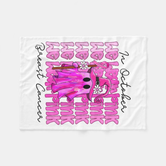 Im Oktober tragen wir NK Niedlich Ghost Breast Can Fleecedecke (Vorderseite (Horizontal))