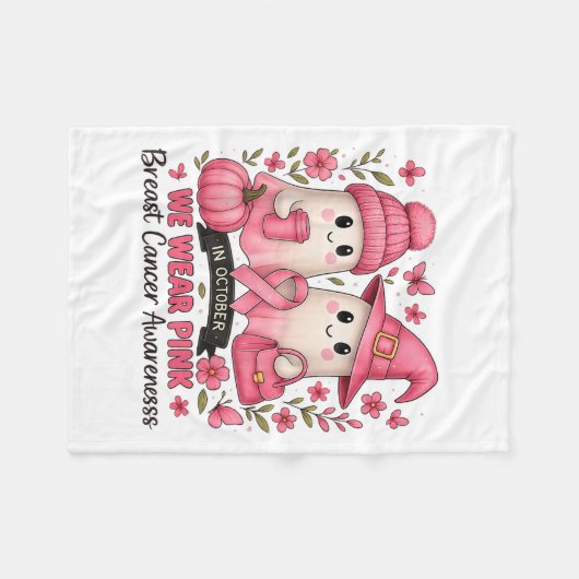 Im Oktober tragen wir NK Niedlich Ghost Breast Can Fleecedecke (Vorderseite (Horizontal))