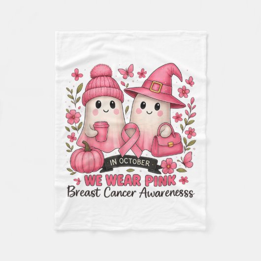 Im Oktober tragen wir NK Niedlich Ghost Breast Can Fleecedecke (Vorderseite)