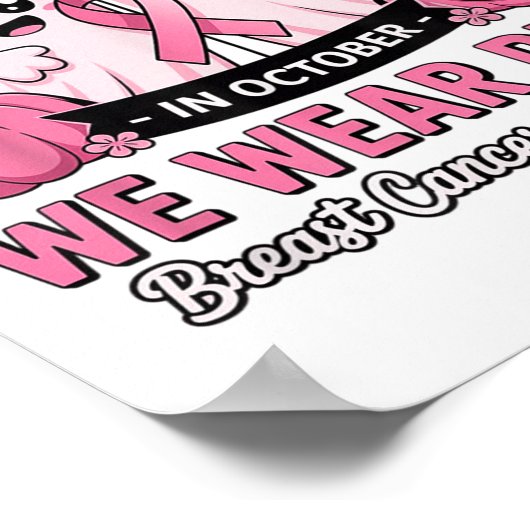 Im Oktober tragen wir NK Niedlich Ghost Breast Can Poster (Ecke)
