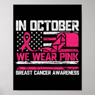 Im Oktober tragen wir Nk Stal Arbeiter Brustkrebs Poster