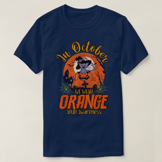 Im Oktober tragen wir Orange ADHD 850 T-Shirt (Design vorne)