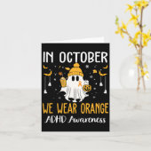 Im Oktober tragen wir Orange Adhs-Monat der Sensib Karte (Gelbe Blume)