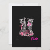 Im Oktober tragen wir Pink Boot Veteran Brustkrebs Save The Date (Vorderseite)