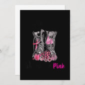 Im Oktober tragen wir Pink Boot Veteran Brustkrebs Save The Date (Vorne/Hinten)