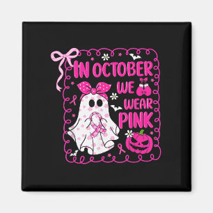 Im Oktober tragen wir Pink Bow Ghost Breast Cancer Magnet