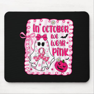 Im Oktober tragen wir Pink Bow Ghost Breast Cancer Mousepad