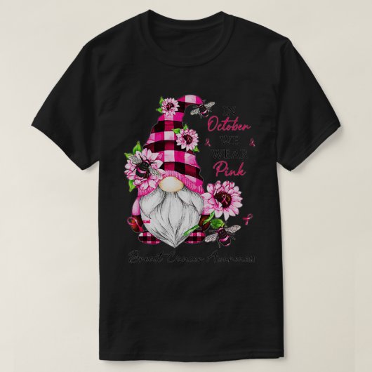 Im Oktober tragen wir Pink Breast Cancer Awaren T-Shirt (Design vorne)