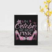 Im Oktober tragen wir Pink Breast Cancer Awareness Karte (Gelbe Blume)