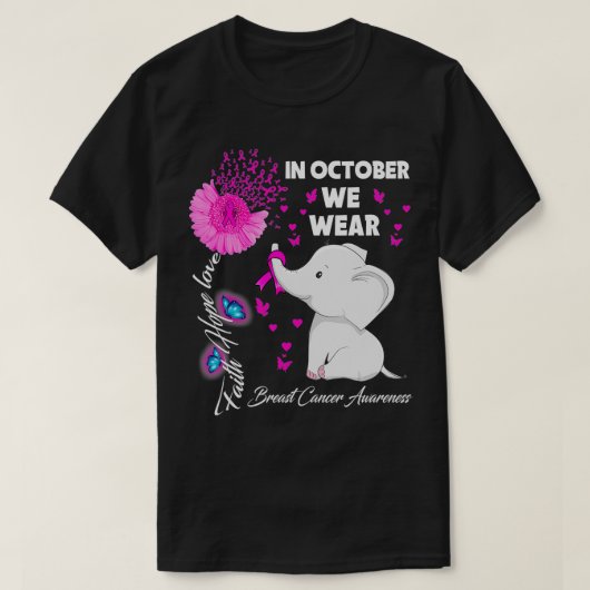 Im Oktober tragen wir Pink Breast Cancer Awareness T-Shirt (Design vorne)