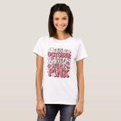 Im Oktober tragen wir Pink | Brustkrebs - Bewussts T-Shirt (Vorne ganz)
