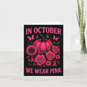 Im Oktober tragen wir Pink - Brustkrebs-Bewusstsei Karte