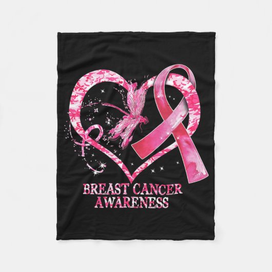 Im Oktober tragen wir Pink Brustkrebs Bewusstsein Fleecedecke (Vorderseite)