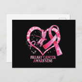 Im Oktober tragen wir Pink Brustkrebs Bewusstsein Postkarte (Vorne/Hinten)
