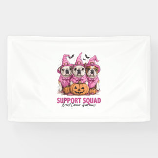 Im Oktober tragen wir Pink Bulldog Halloween Breas Banner