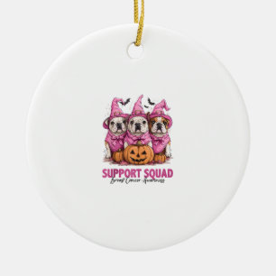 Im Oktober tragen wir Pink Bulldog Halloween Breas Keramik Ornament