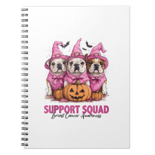 Im Oktober tragen wir Pink Bulldog Halloween Breas Notizblock